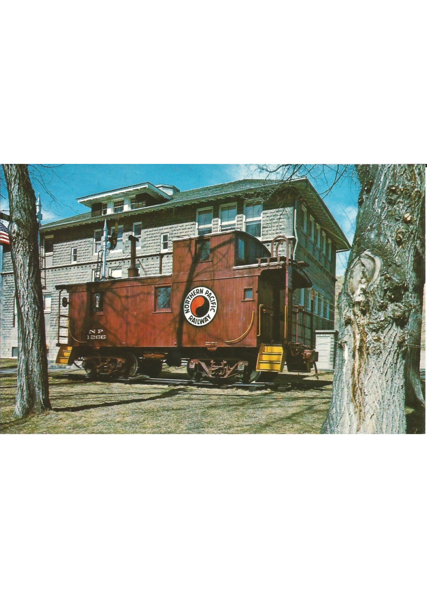 Postcard, Northern Pacific Caboose