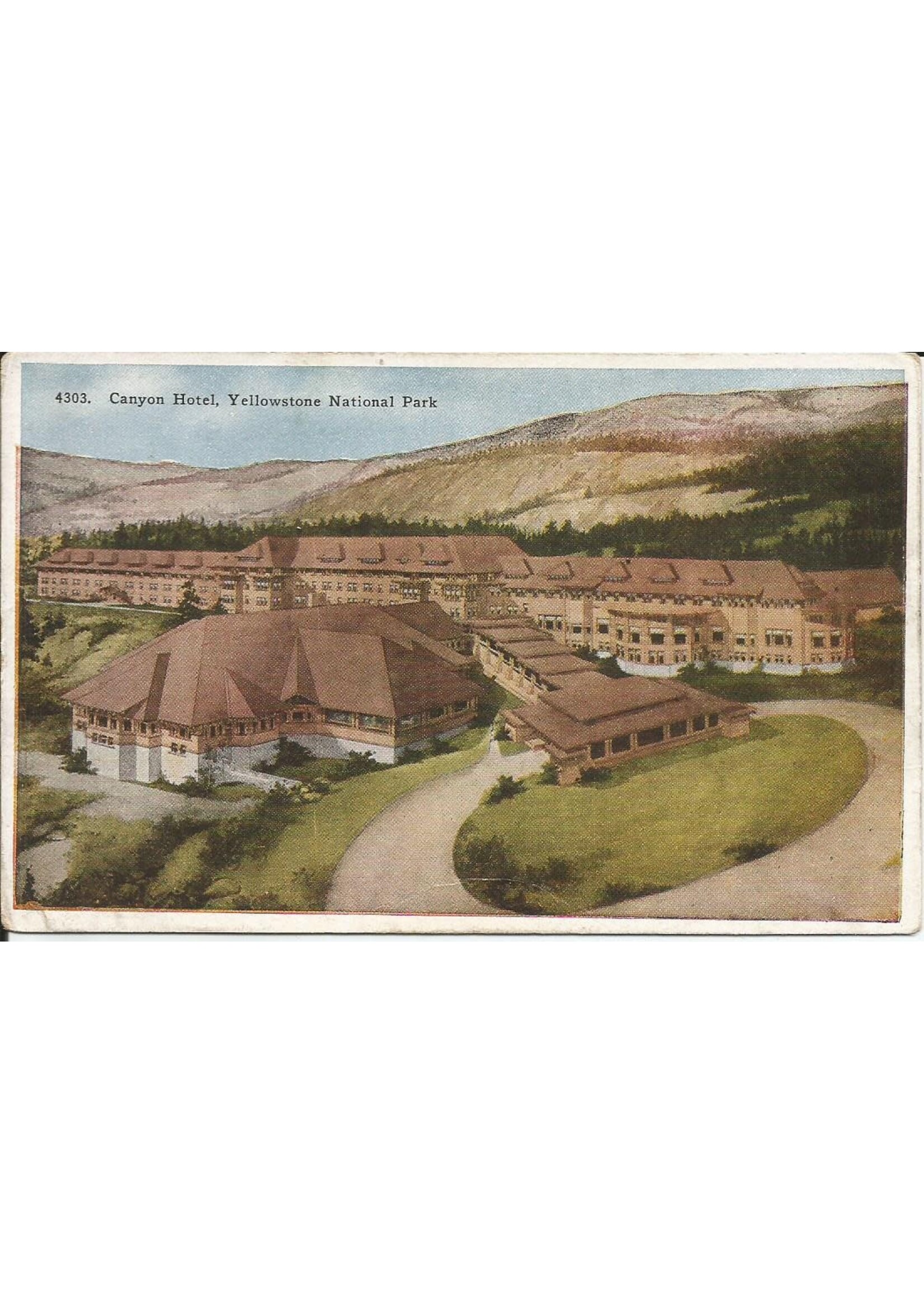 YNP Postcard Canyon Hotel 4303