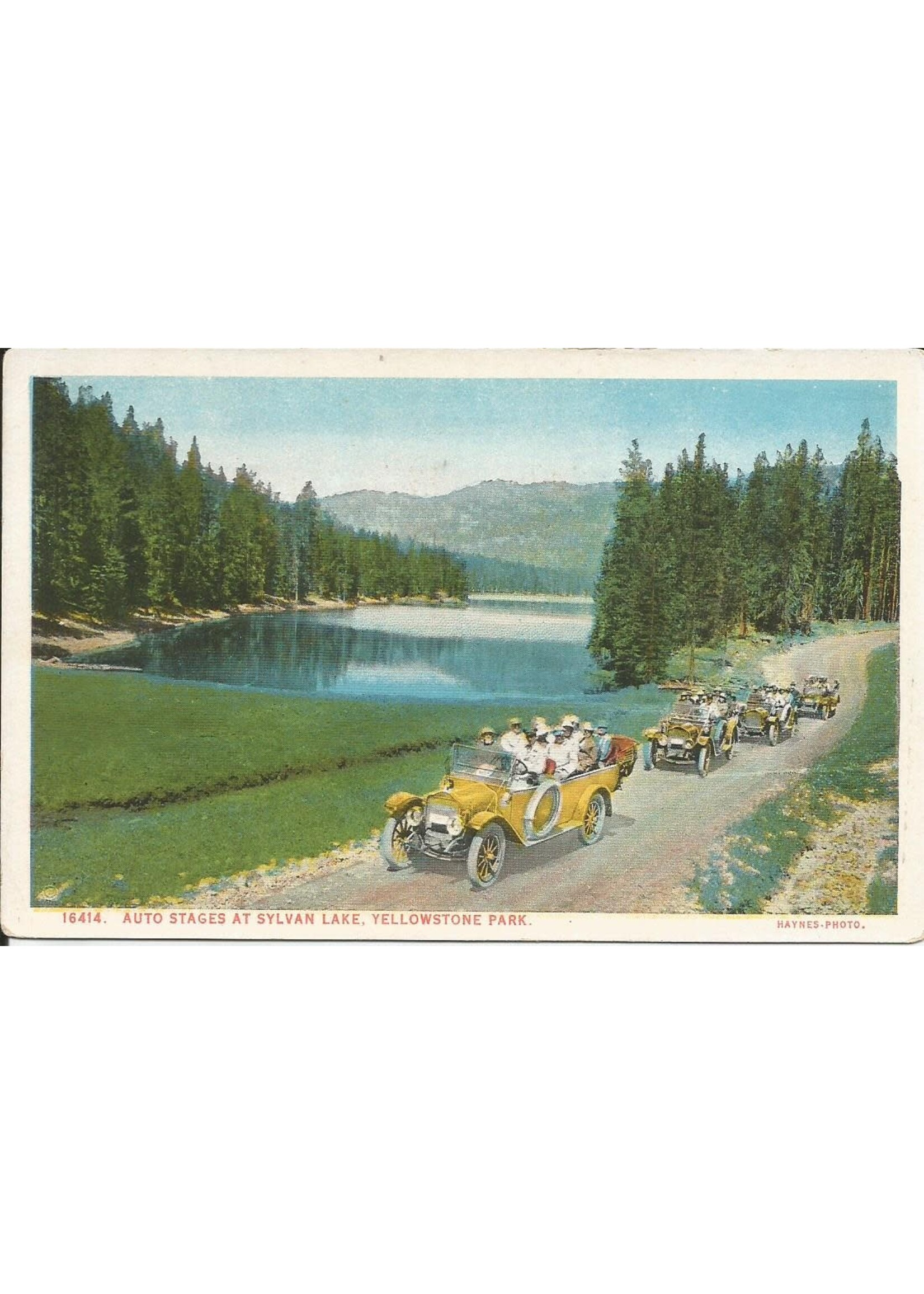 YNP Postcard Auto Stages 16414