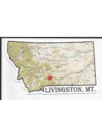 VAW Livingston, Montana Map Stickers