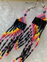 GV Earrings Black & Pink