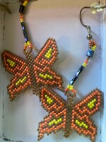GV Earrings Tan Butterfly
