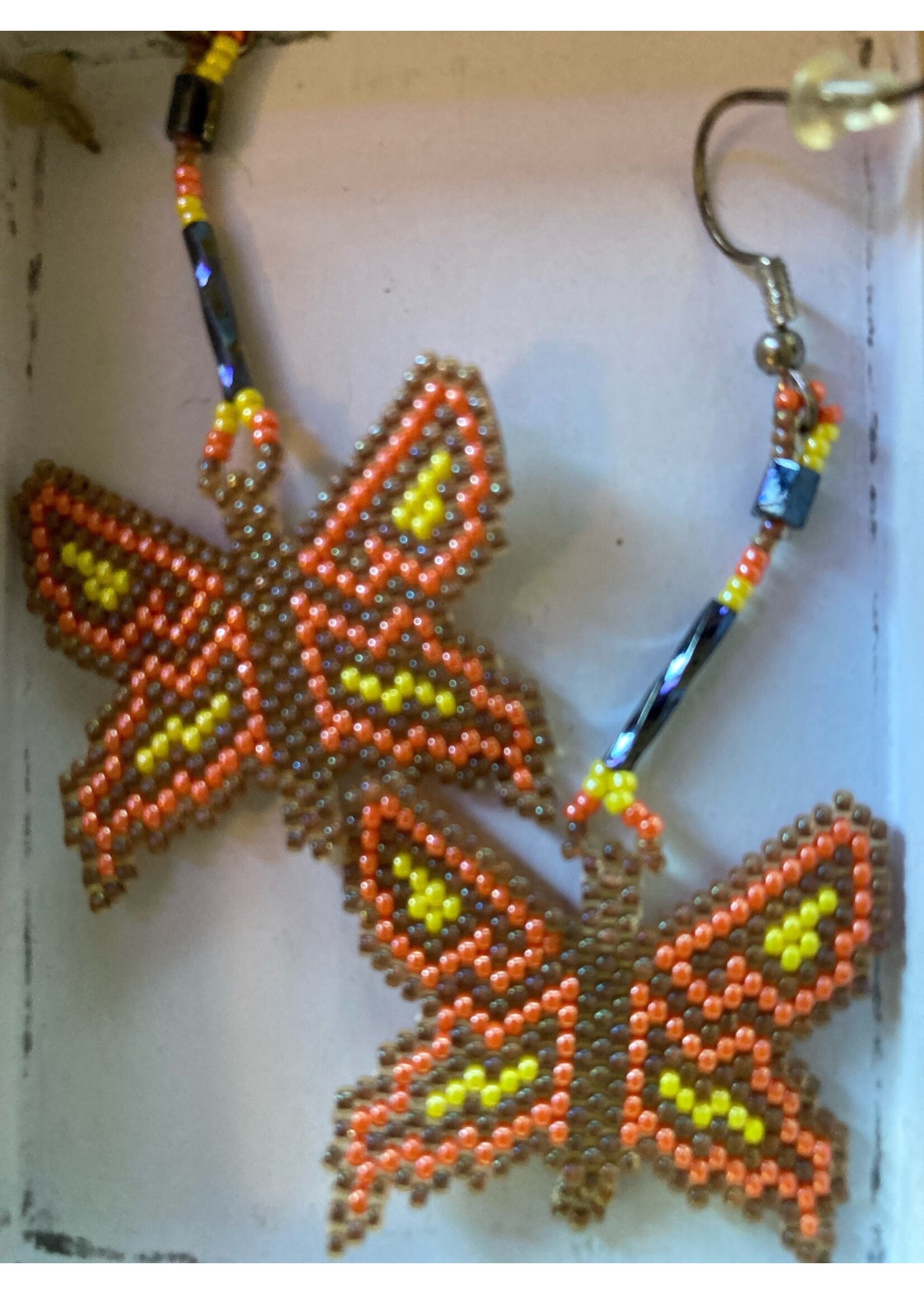 GV Earrings Tan Butterfly
