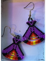 GV Earrings Purple Teepee