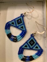 GV Earrings Blue Teepee