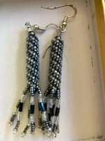 GV Earrings Silver & Cobalt Dangles