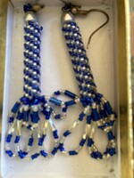 GV Earrings Silver & Blue Dangles