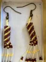 GV Earrings Brown & Yellow Dangles