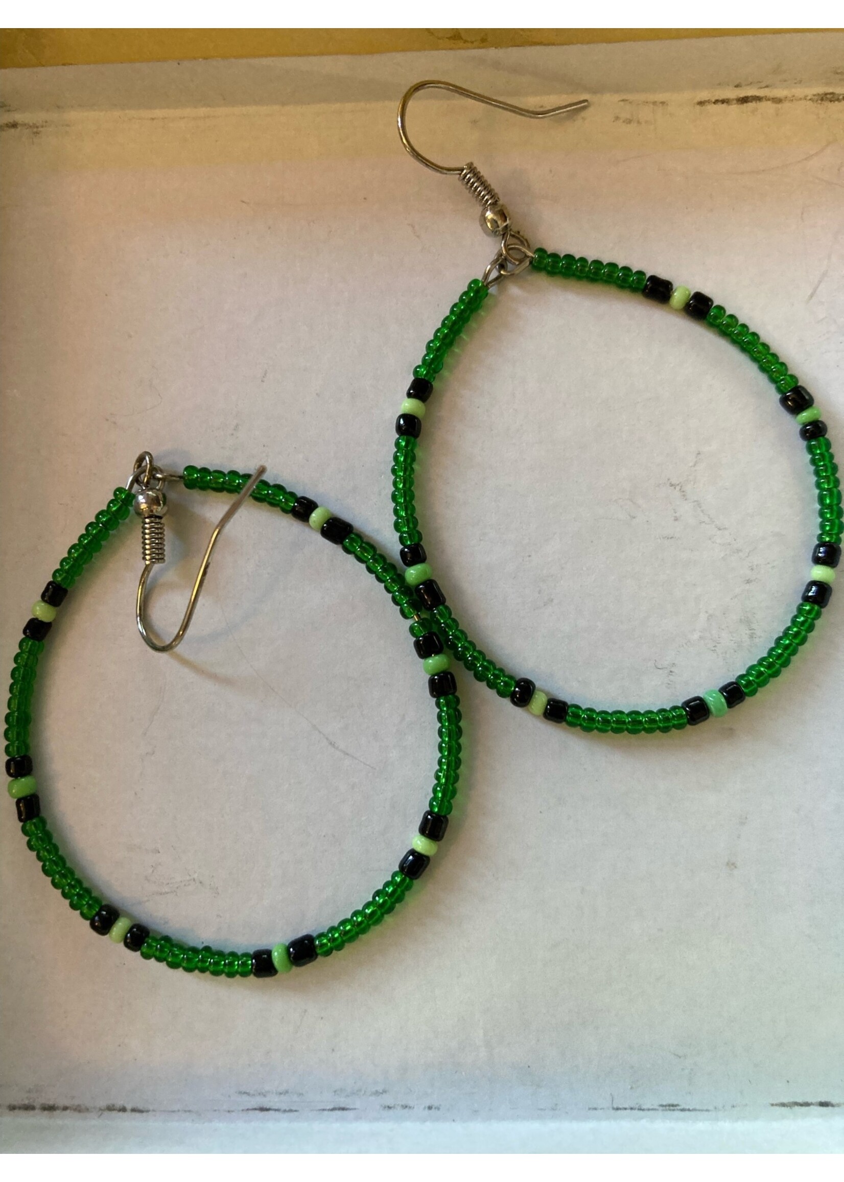 GV Earrings Green Hoop