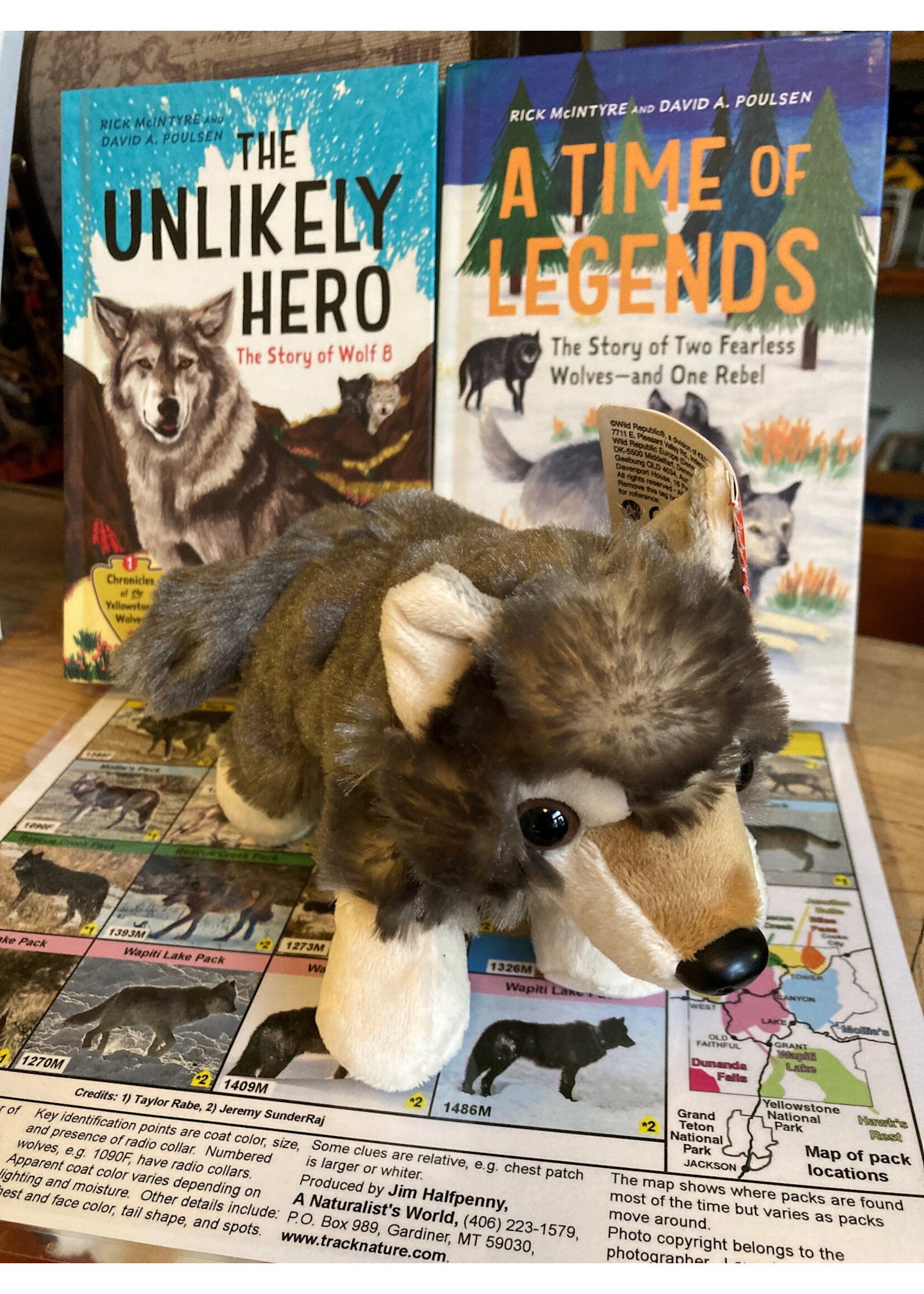 Stuffed Wild Republic Hug'Ems Wolf