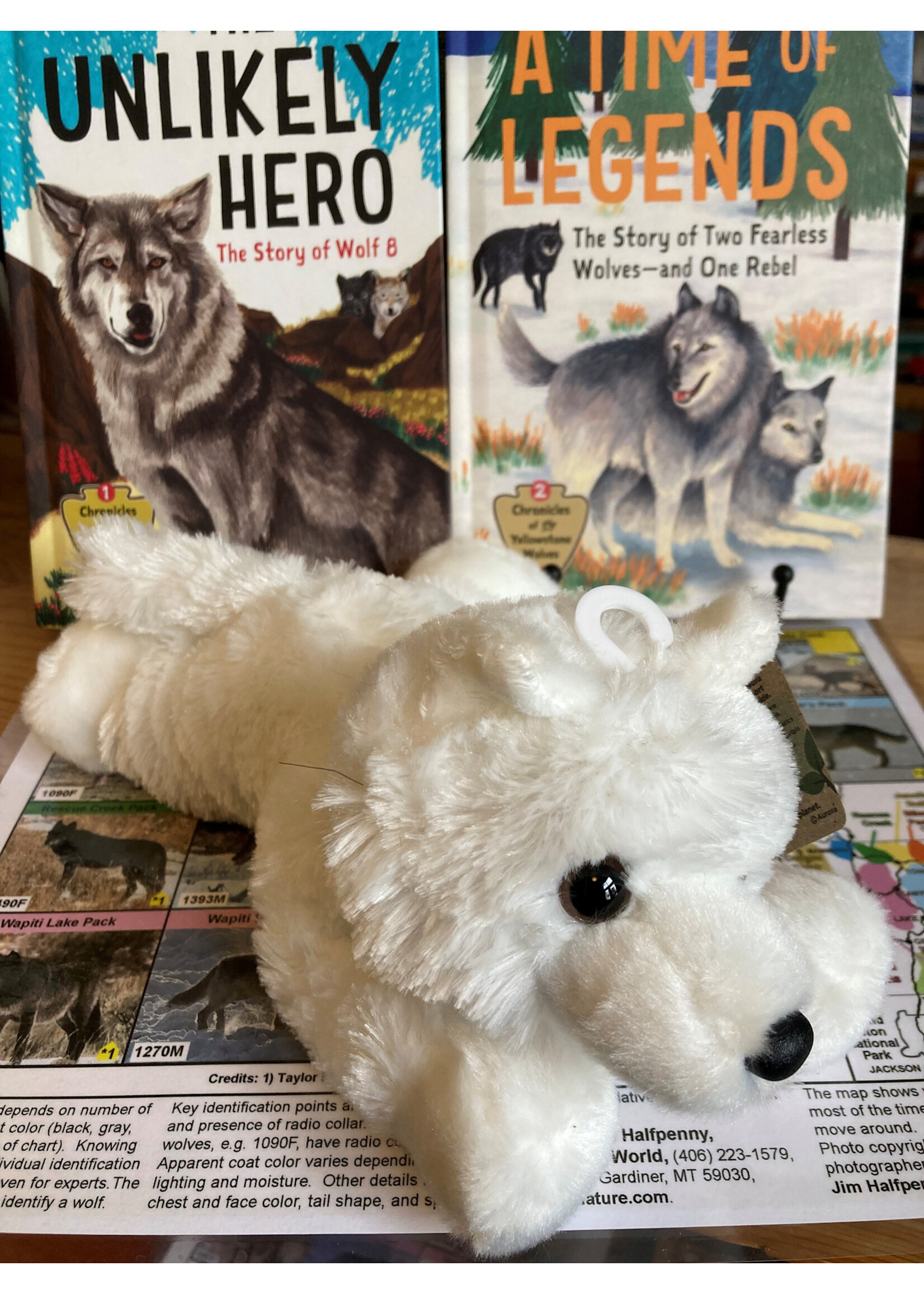 Stuffed Aurora Flopsie White Wolf