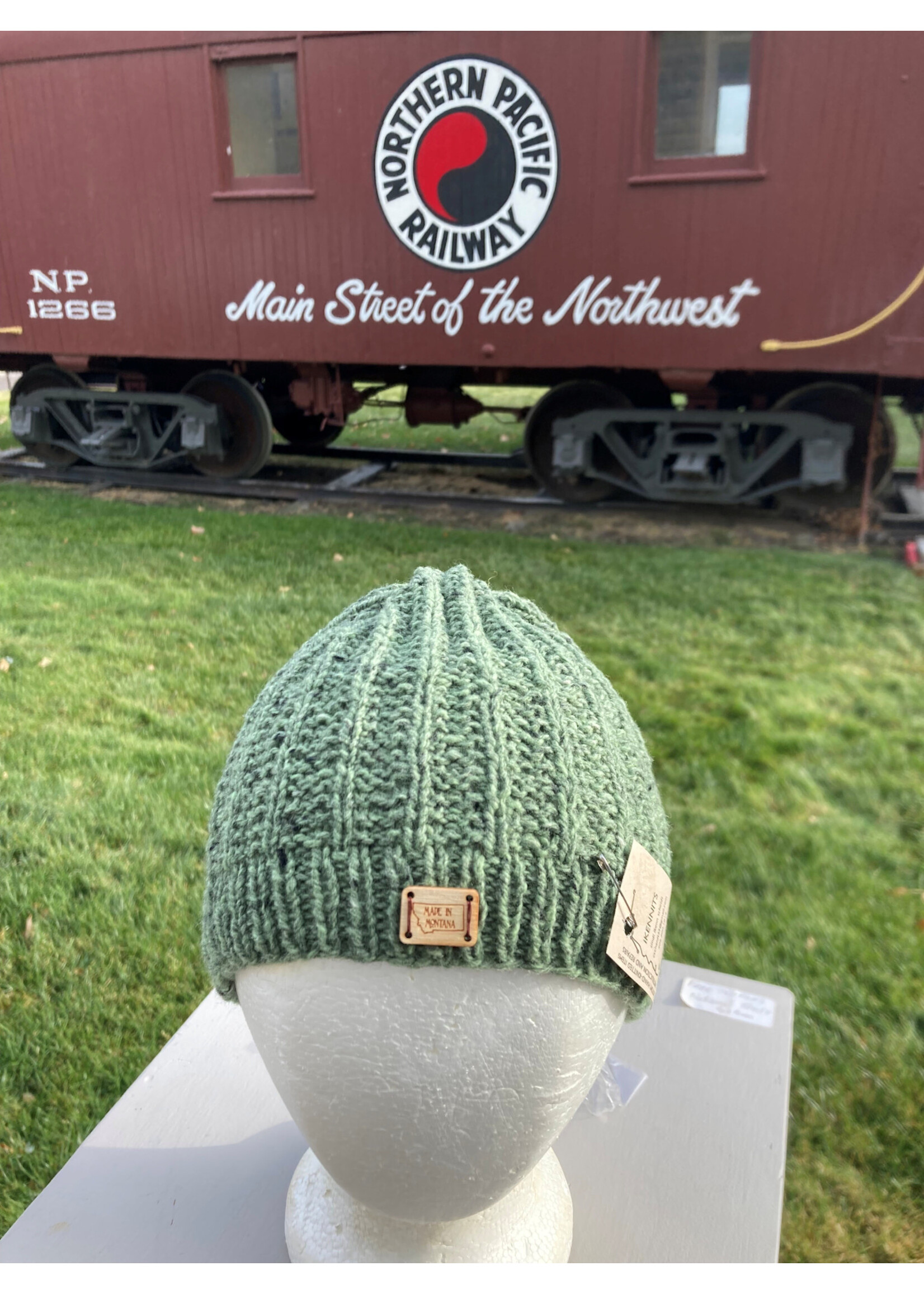 iKennits Green MT Stocking Cap
