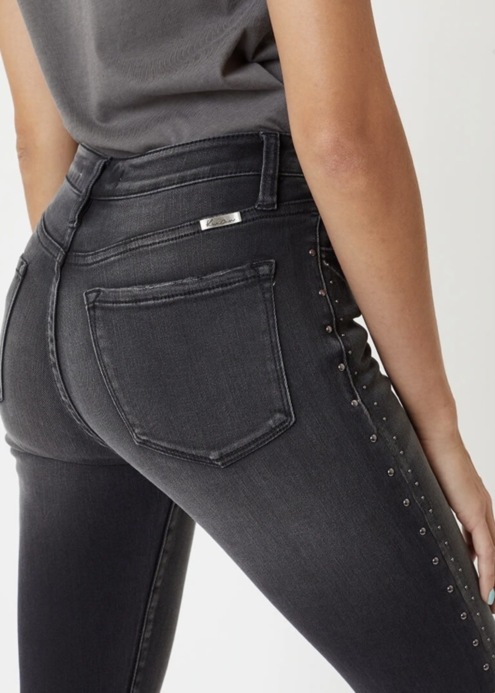 Kancan High Rise Ankle Jeans with Studs