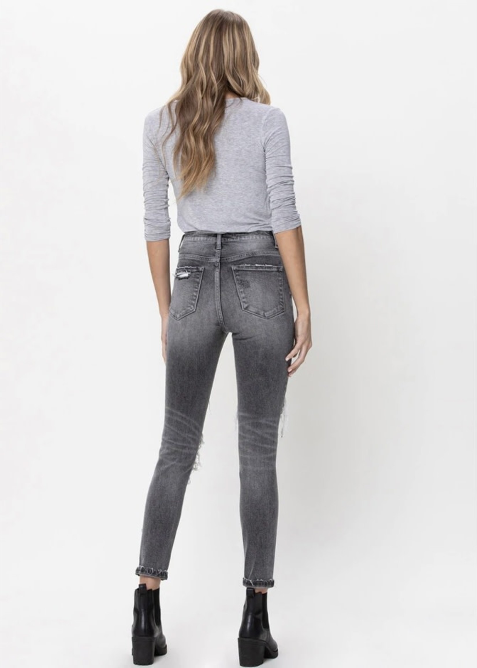 High Rise Skinny Janis  Jeans with Patch Detail