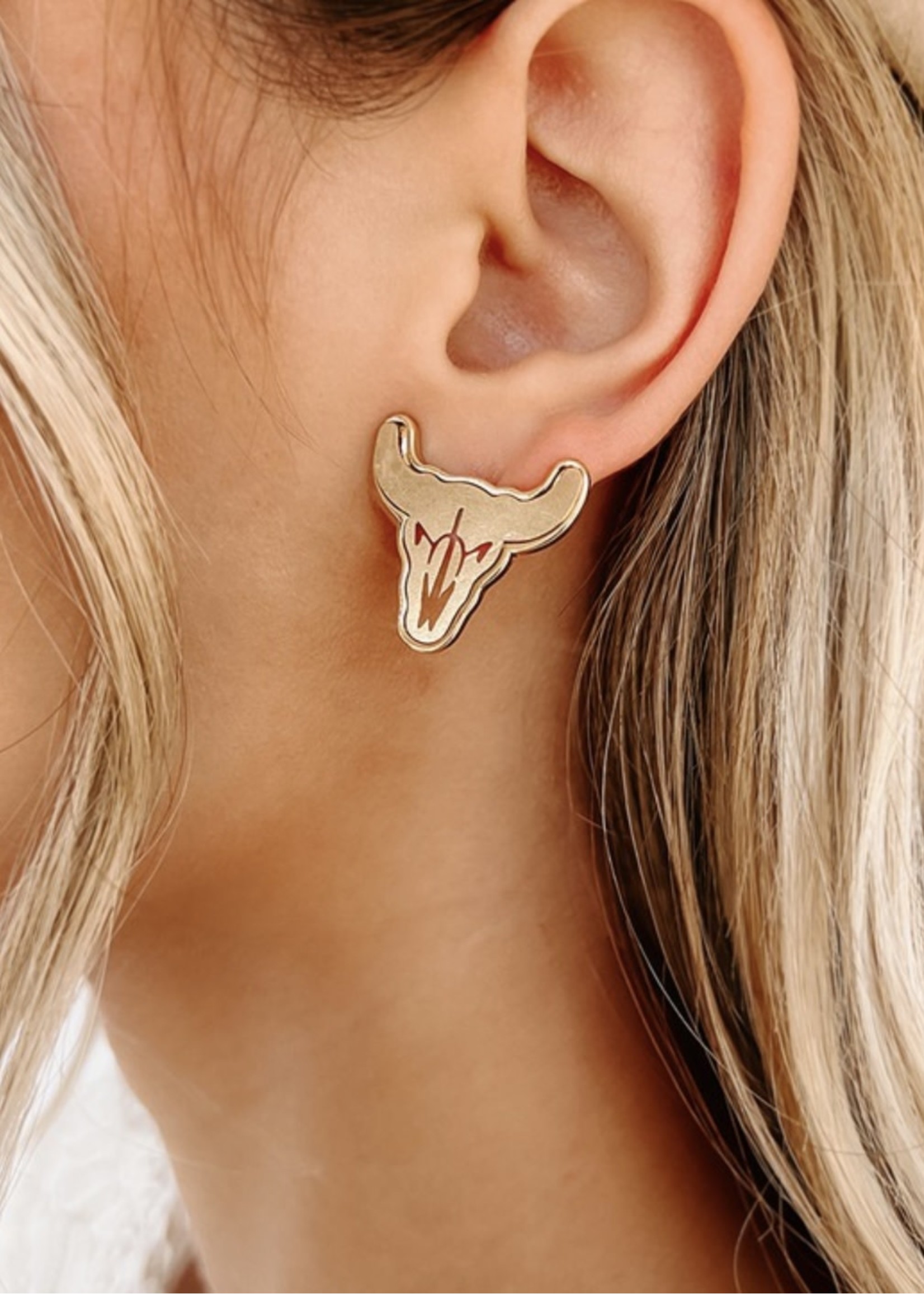 Bull Stud Earrings