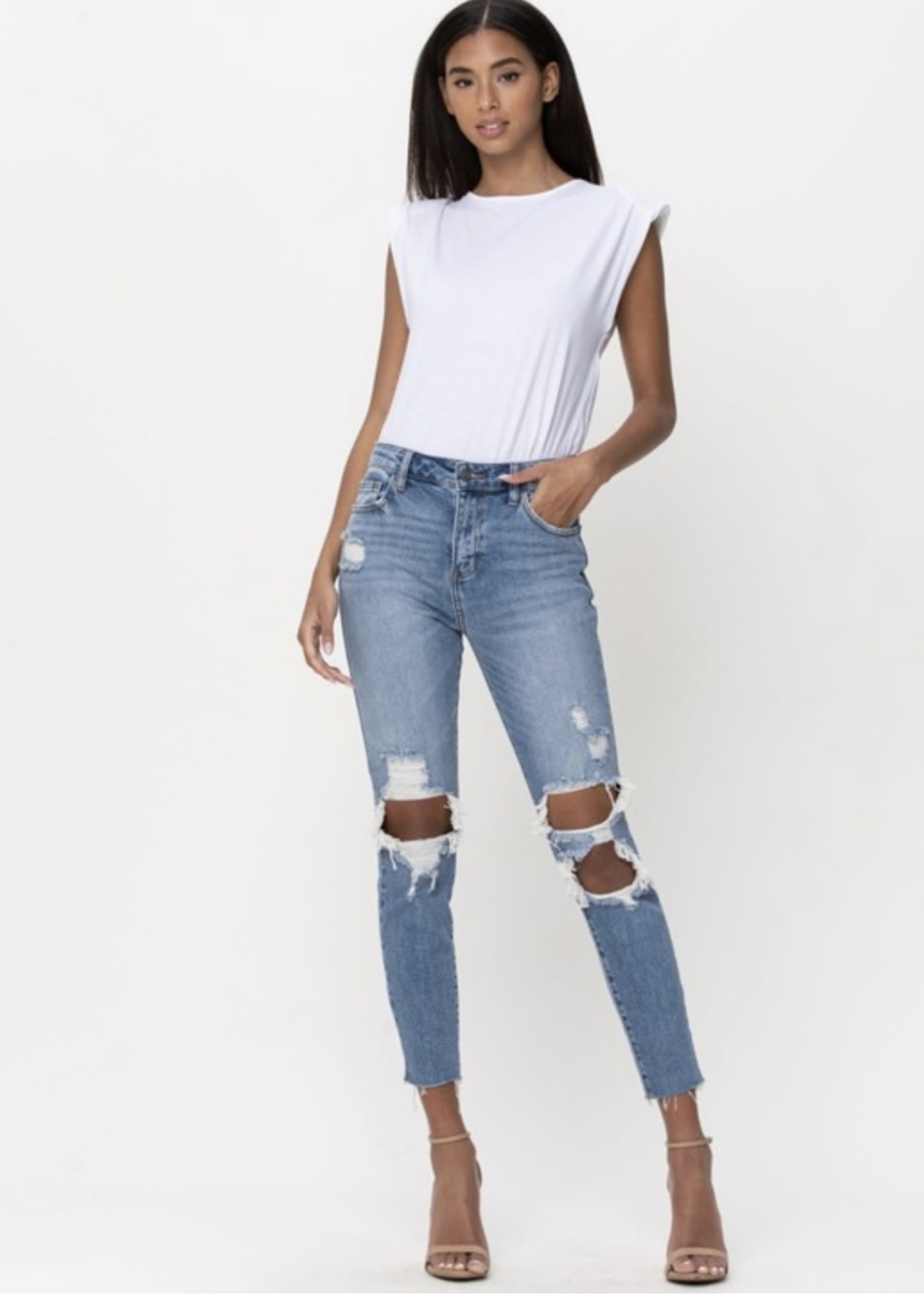 Cello Laurette High Rise Mom Jeans