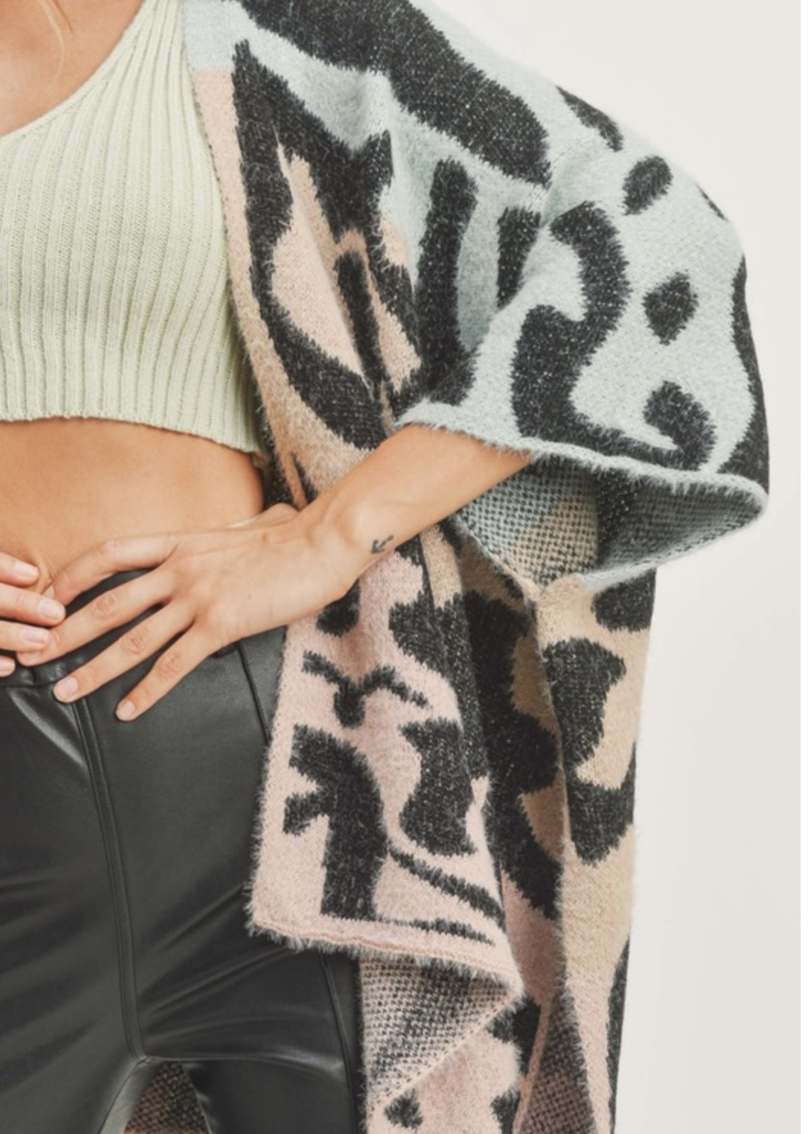 Eyes on You Ombre Poncho Cardigan