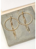 Maddee Circle Cutout Chain Earrings