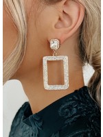 Square Up Rhinestone Earrings