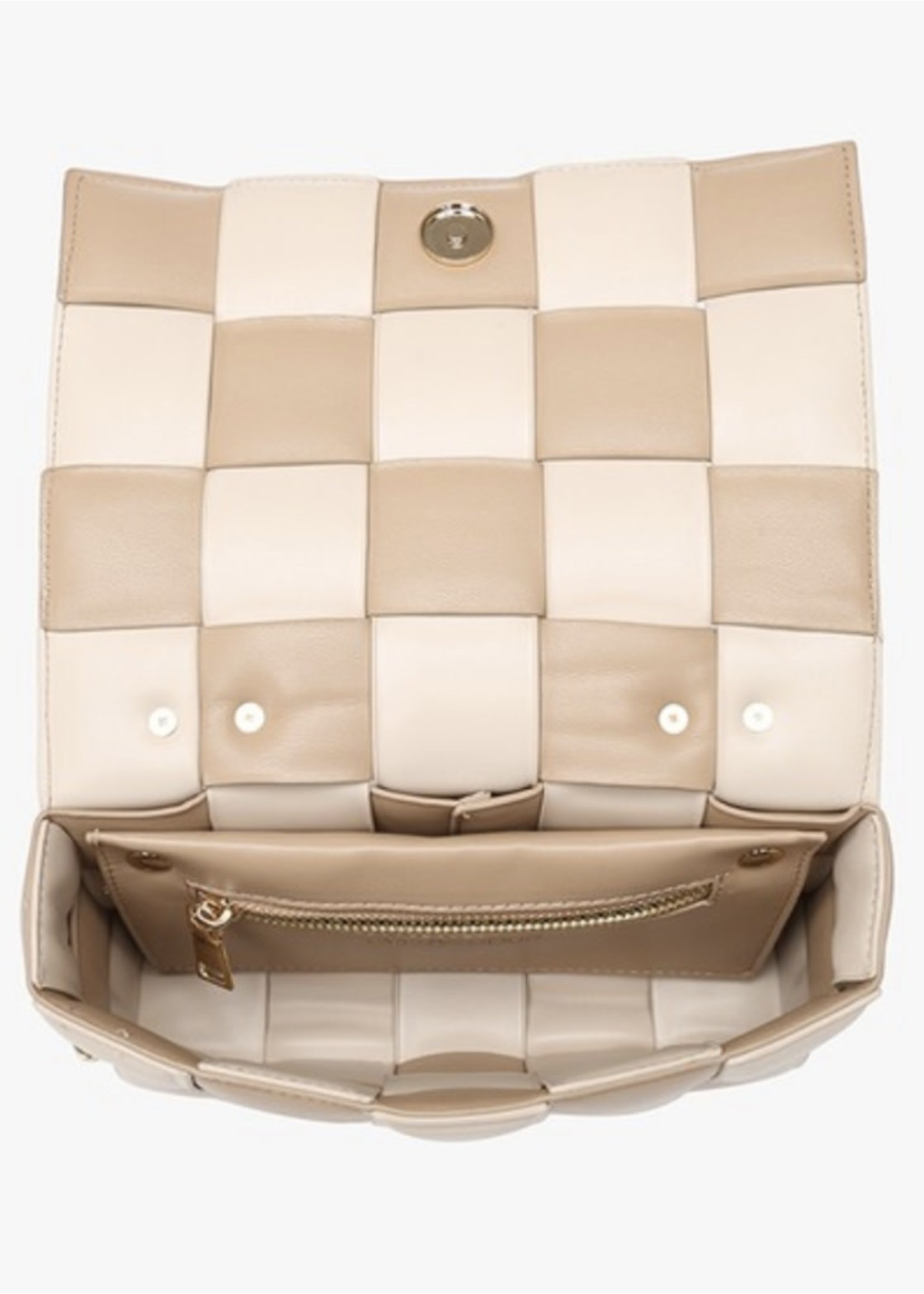 Checkered Crossbody with Chain Strap