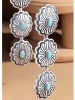 Triple Flower Concho Earrings