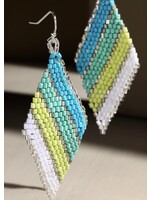 Diamond Seed Bead Earrings