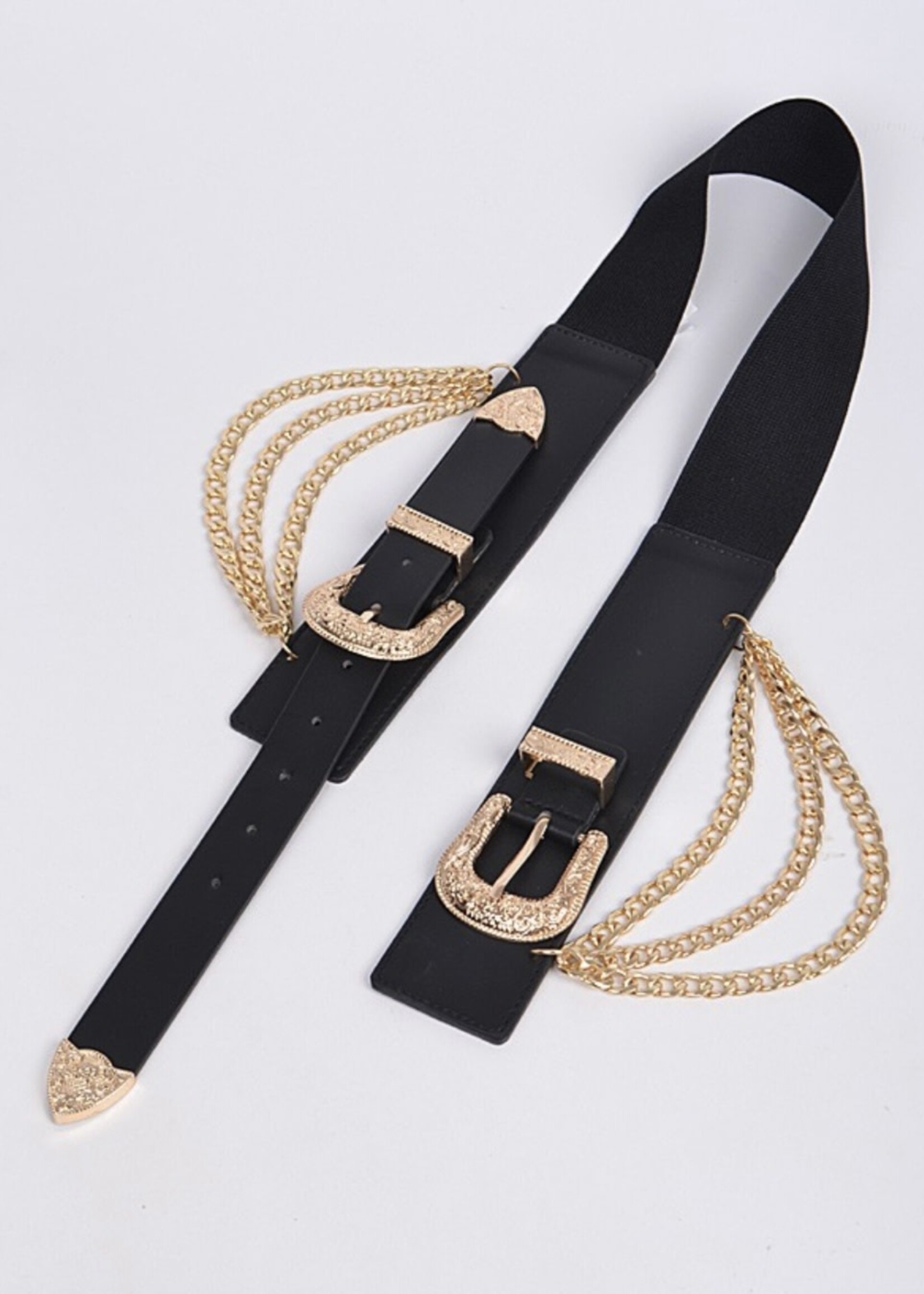 Double Buckle Chain Belt