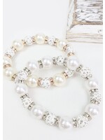 Pearl and Rhinstone Stretch Bracelet