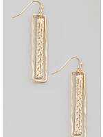 Elegant Metallic Rectangle Earrings