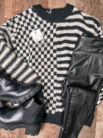 Marcell Checkered Knit Sweater