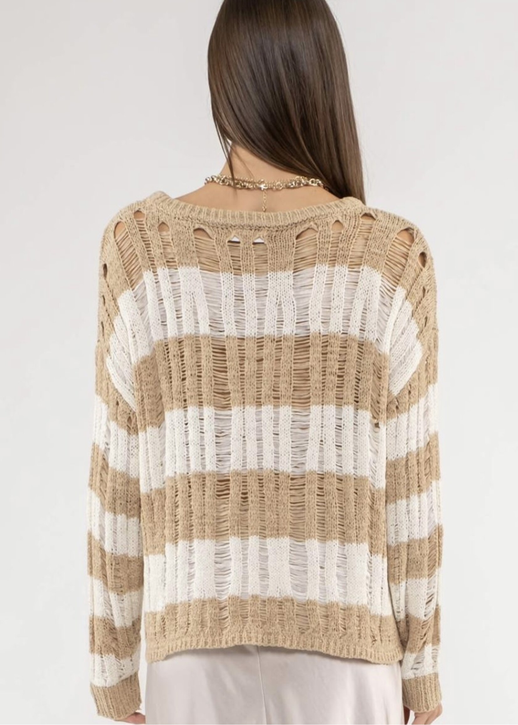Zenniah Distressed Sweater
