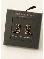 Enamel Cowboy Boot Earrings