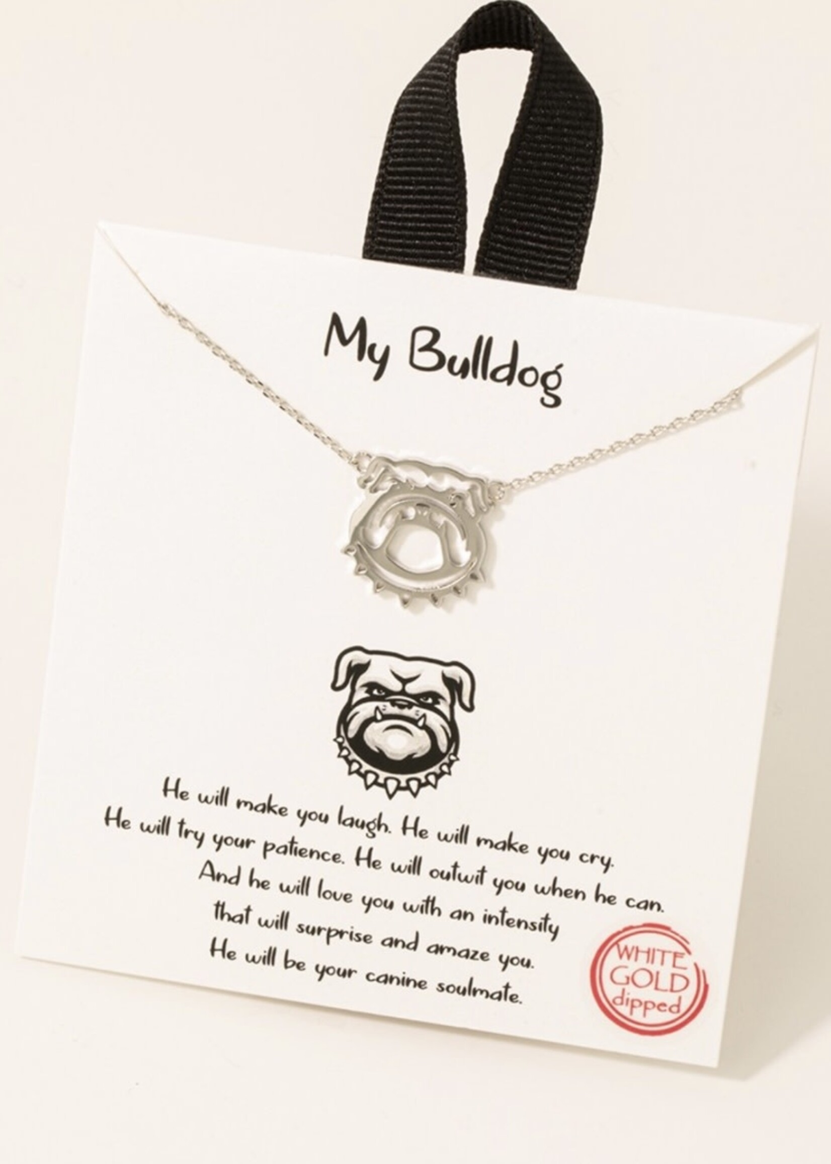 Bulldog Pendant Necklace