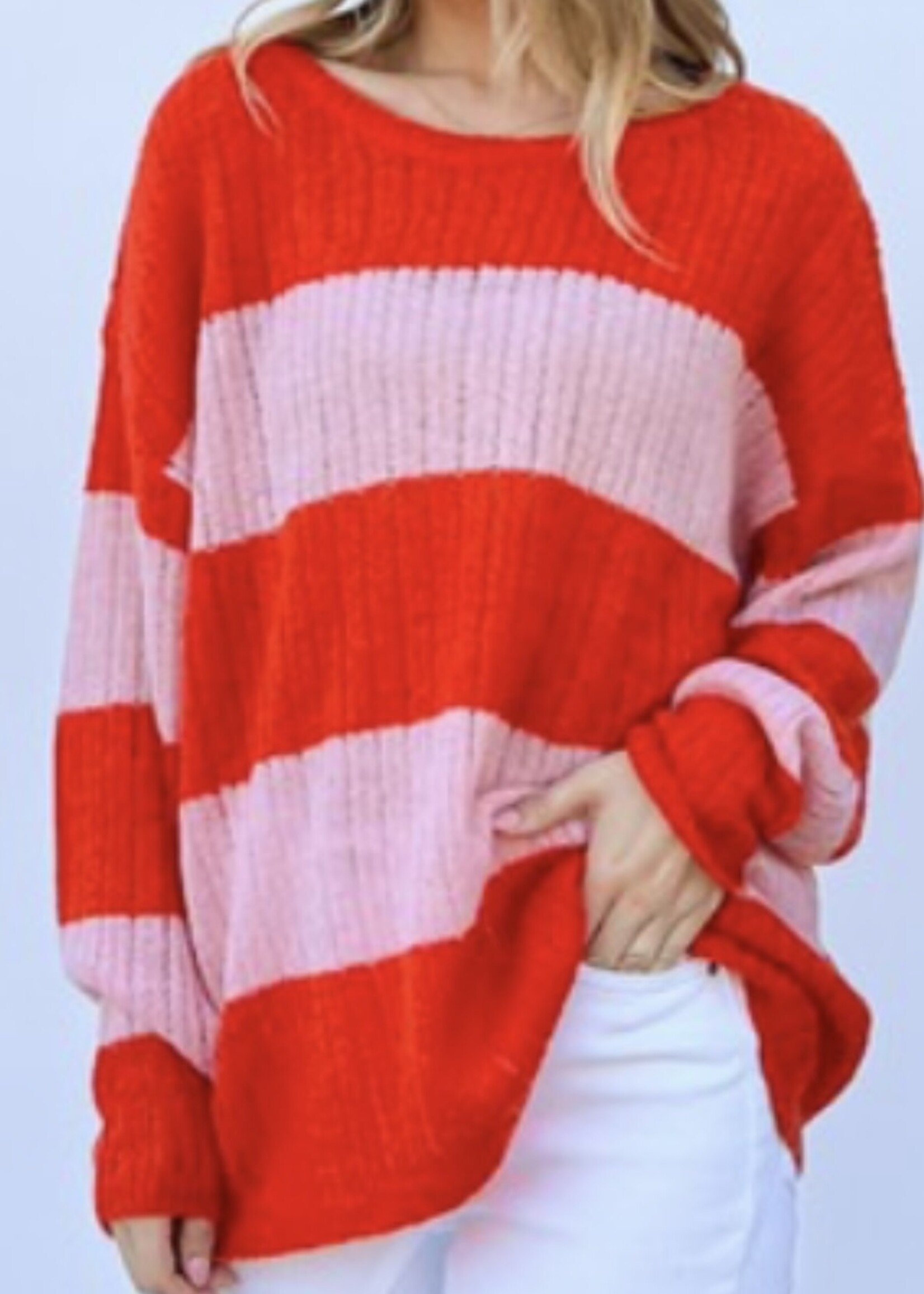 All About Love Striped Sweater