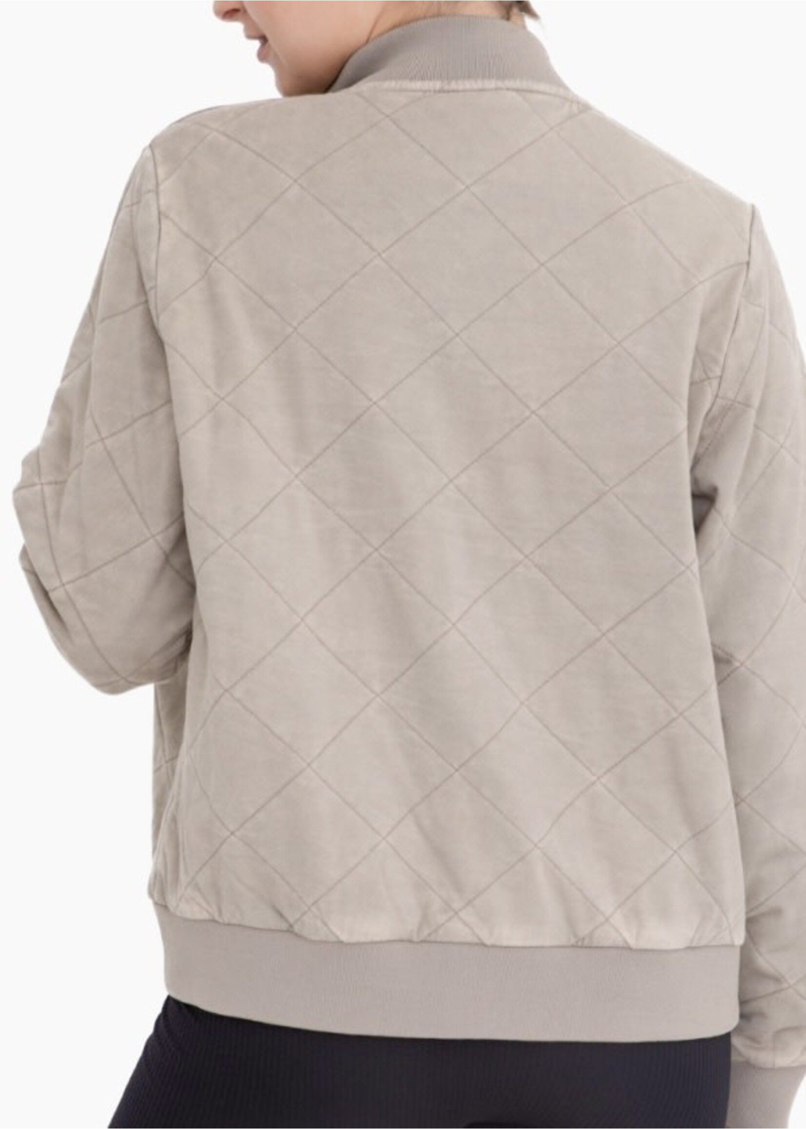 Street Walking Quilted Bomber Jacket