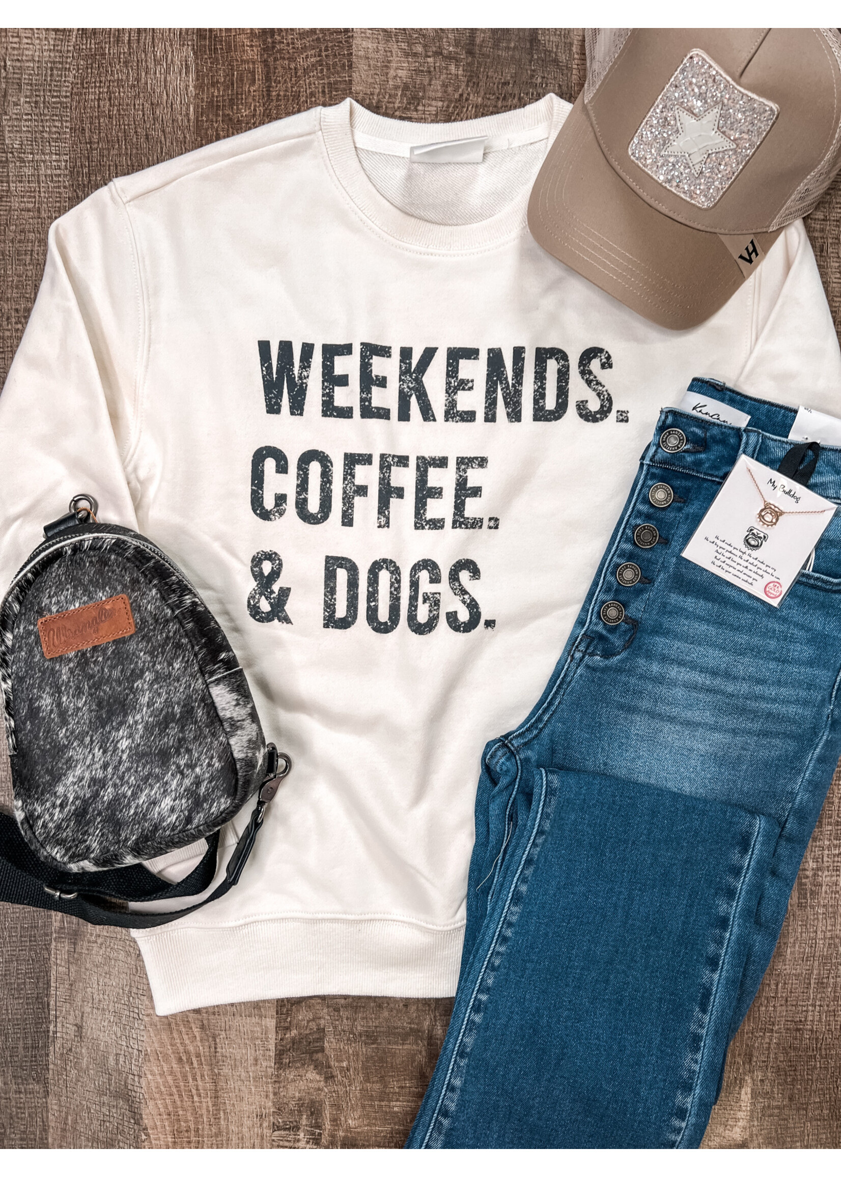 Weekends, Coffee, Dogs Sweatshirt