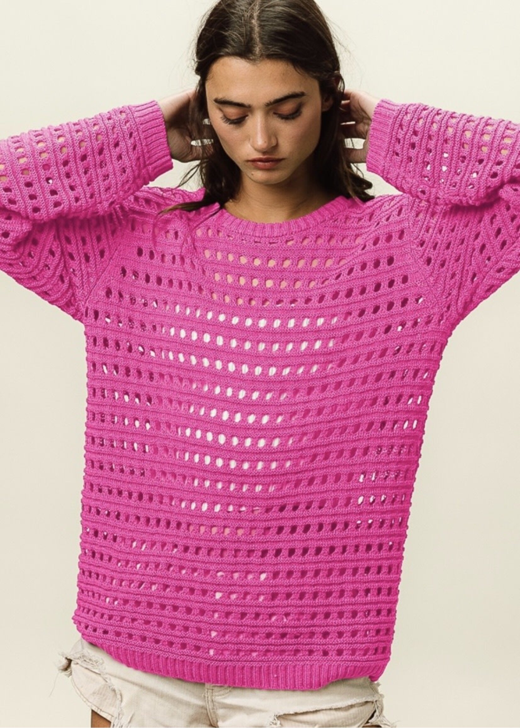Gia Open Knit Sweater