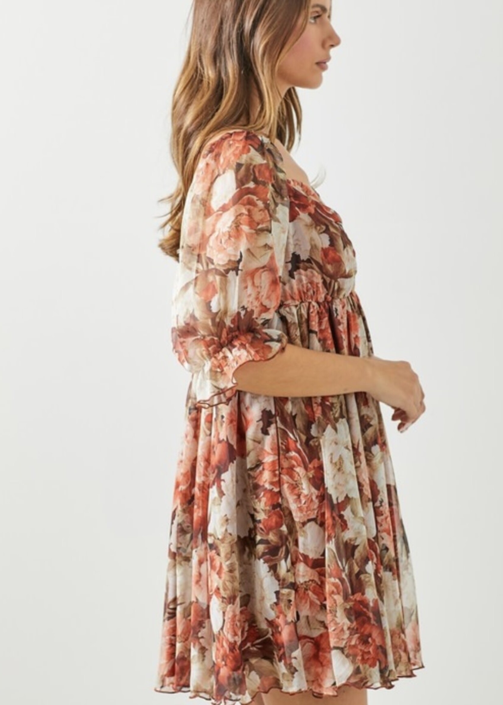 Falling For You Floral Dress