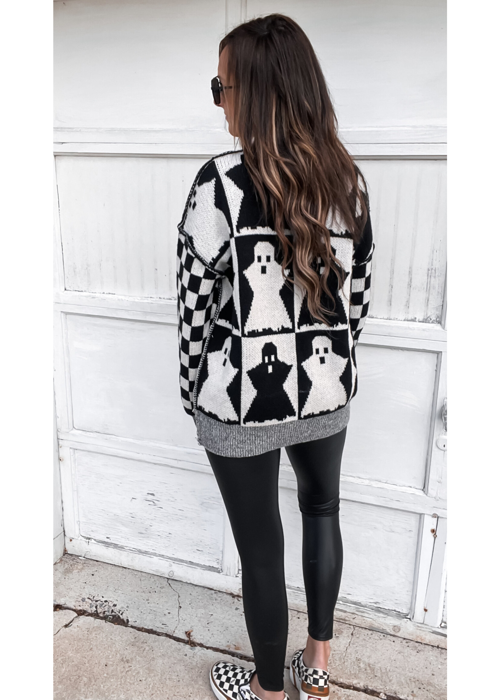 Ghost Oversized Checkered Sweater