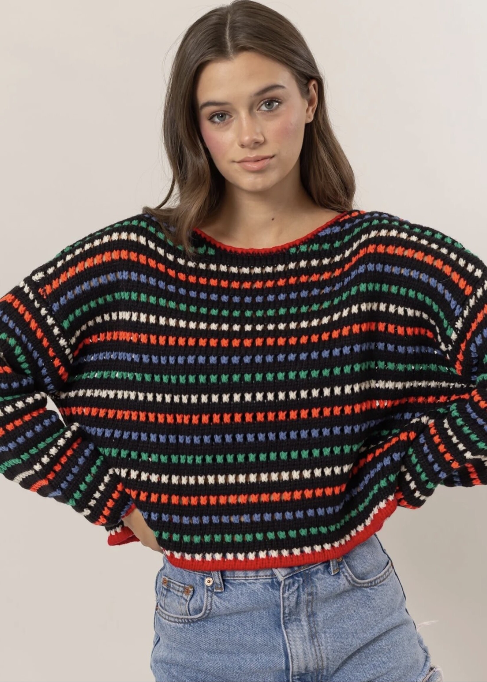Multi colored sweater hotsell