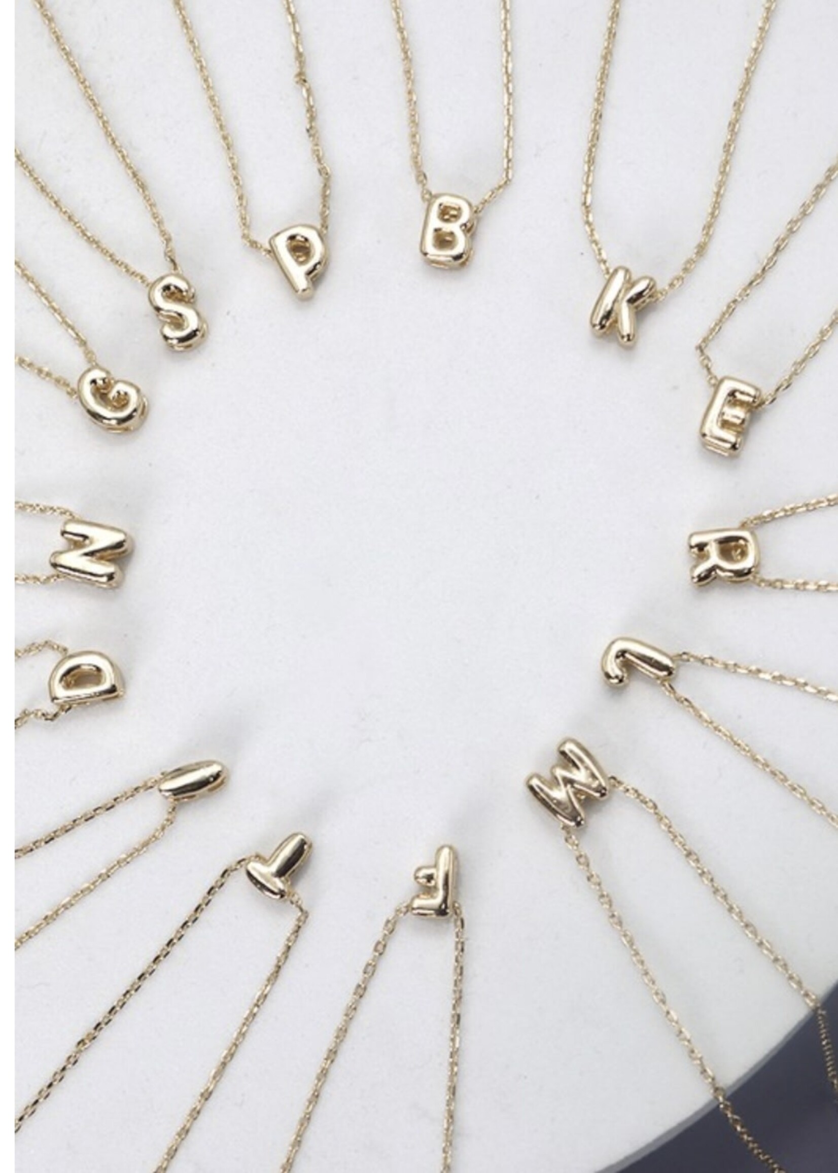Mini Initial 3D Bubble Necklace