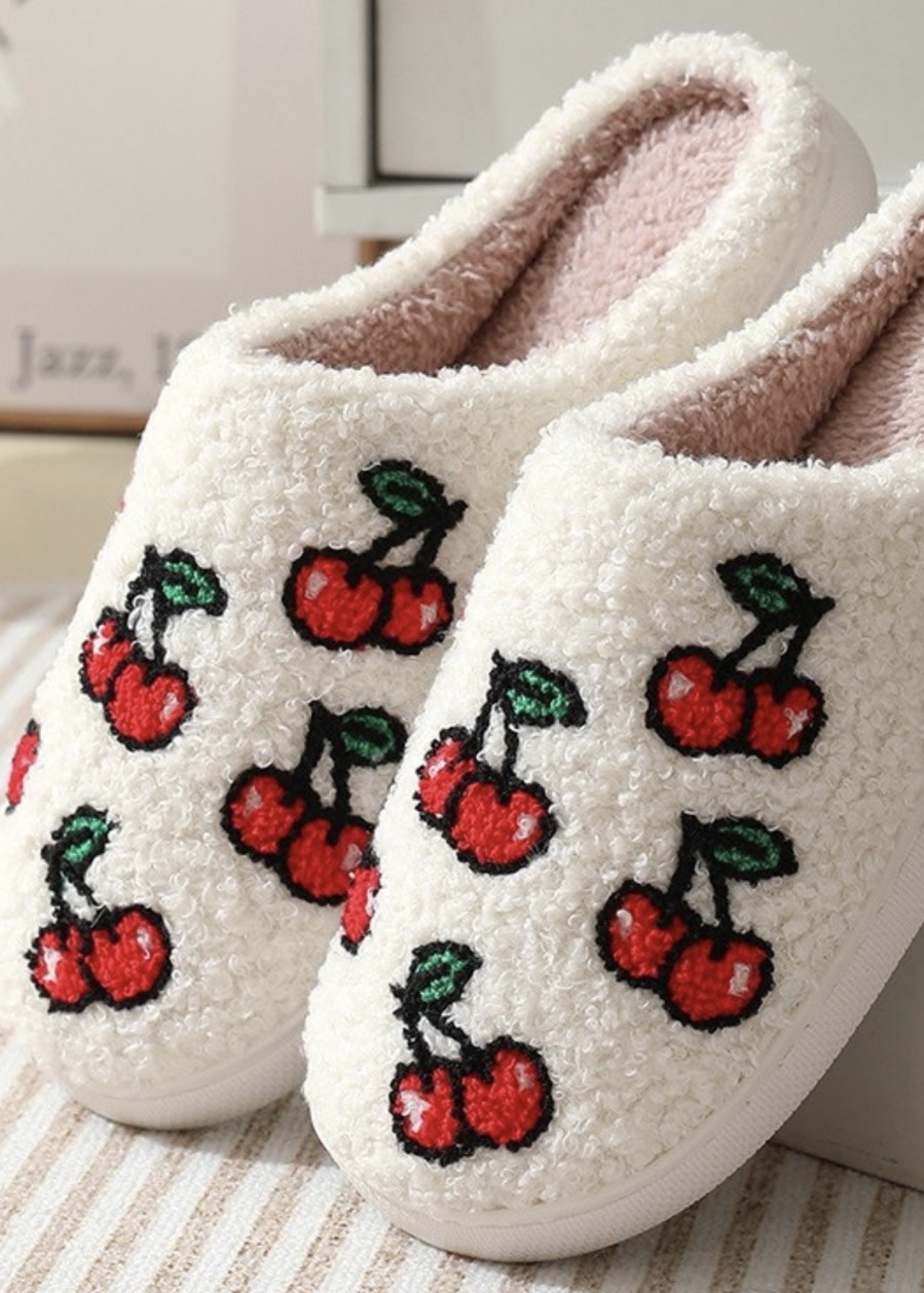 Cherry Cotton Slippers main image 1