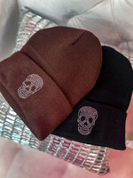 Rhinestone Skull Beanie