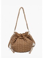Berlin Cinched Bucket Bag w/ Gold Chain Strap