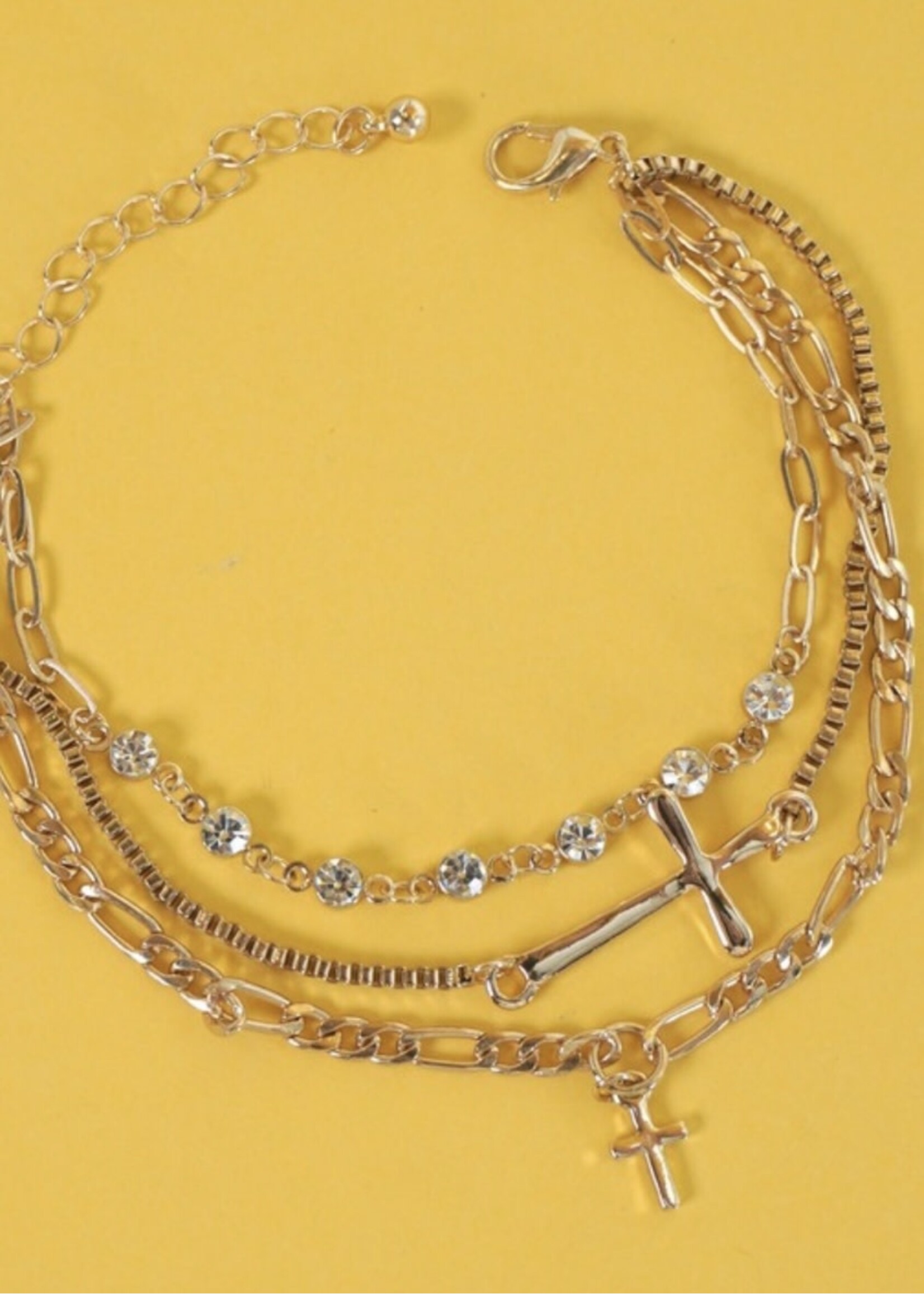 Multi Layer Cross Bracelet