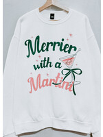 "Merrier With a Martini" Crewneck