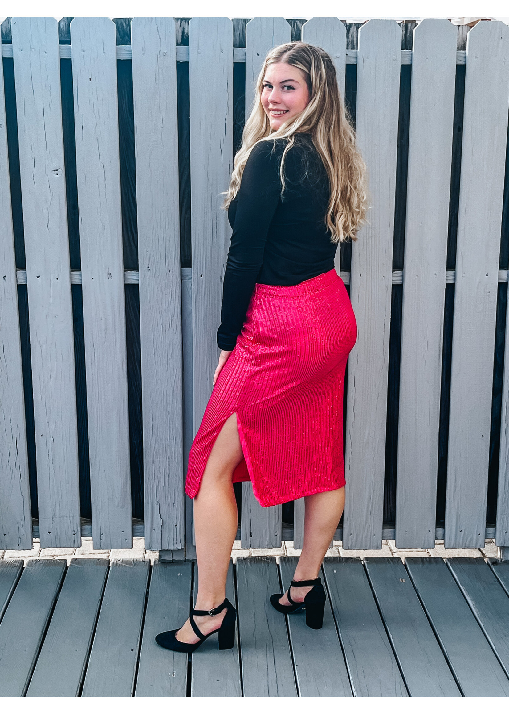 Starlight Sequin Midi Skirt