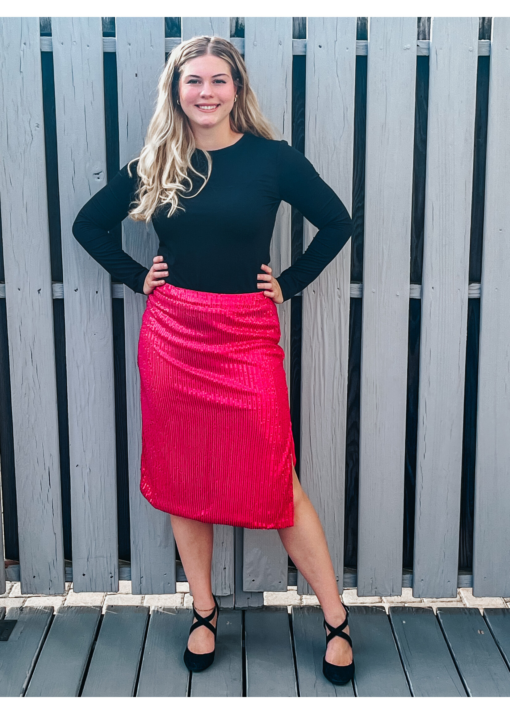 Starlight Sequin Midi Skirt
