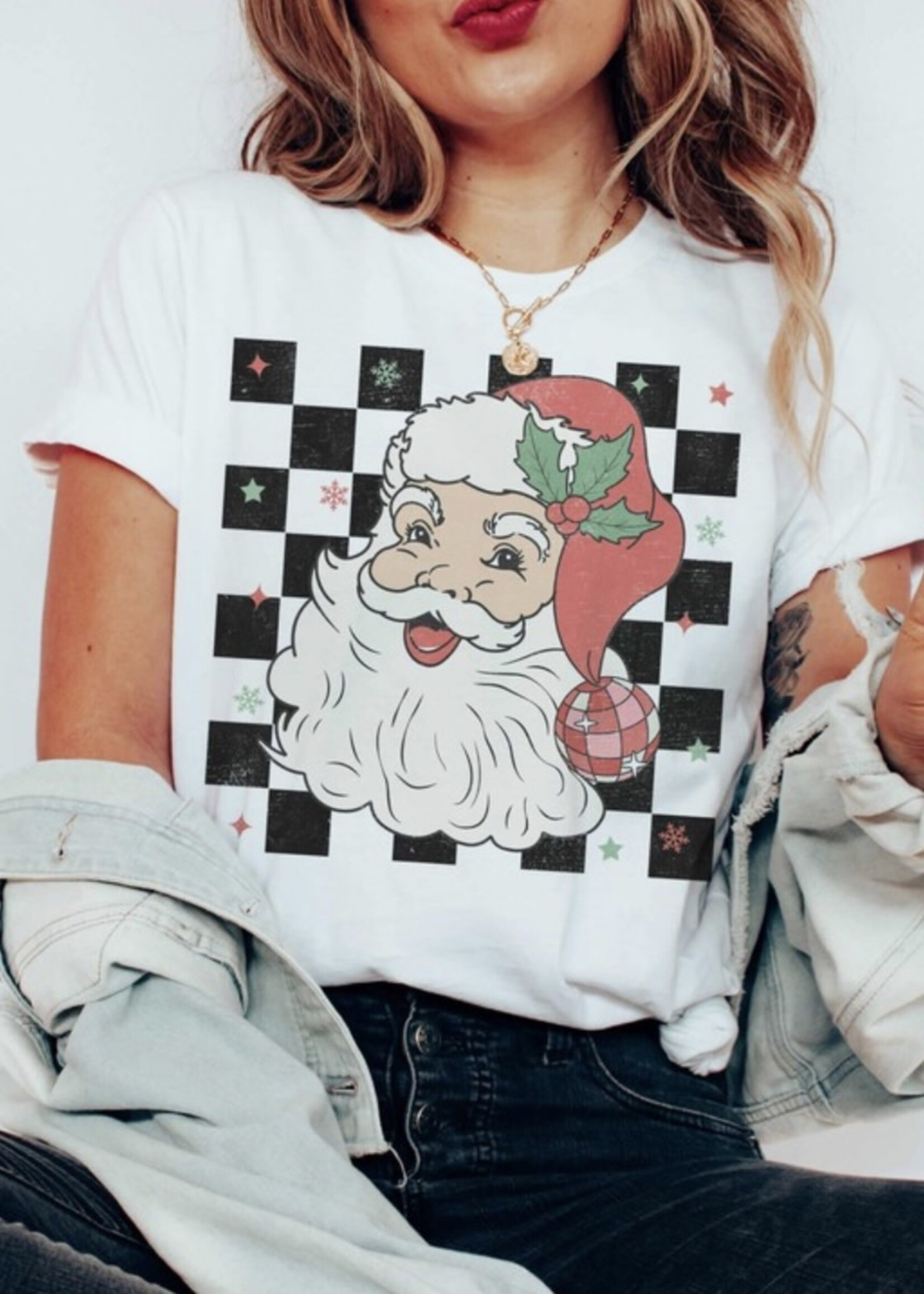 Retro Jolly Santa Graphic Tee