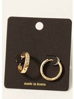Murl Rhinestone Hoop Earrings